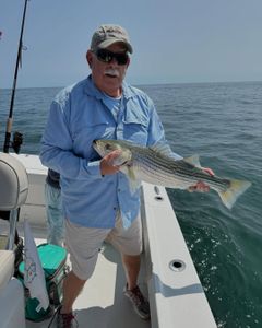Striped bass caught while fishing in Keansburg