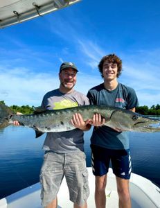 Great Barracuda fish caught by two people in San Juan