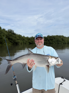 Nice tarpon on light tackle jigging in San Juan waters!