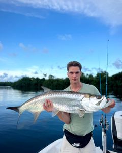 Angler fishing for a Tarpon in PR