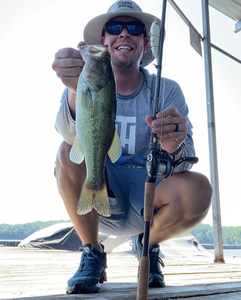 A largemouth bass caught while fishing in Cartersville