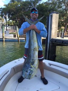Lone angler enjoying a great day fishing in FL