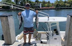 Two fish caught on fishing trip in Boca Raton