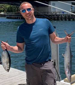Two king mackerel and blackfin tuna caught in Boca Raton
