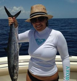 One king mackerel, 17 inches, caught fishing in FL