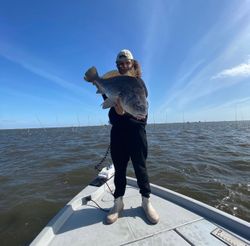 Lone angler fishing in LA