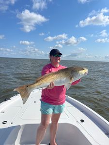 Redfish caught by angler in Port Sulphur