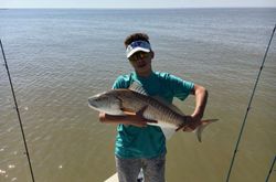 Caught a 20-inch redfish in LA