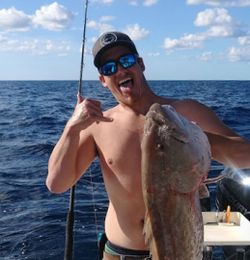 Catch of the day: a northern snakehead fish measuring 16 inches