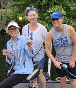 Three people fishing in Austin, Texas