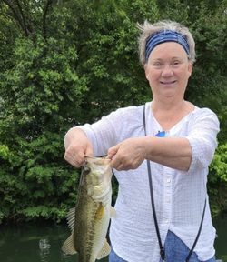 Largemouth bass caught while fishing in TX