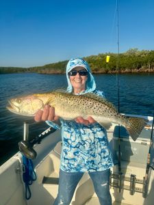 Spotted weakfish, 35-inch catch during fishing tour in FL