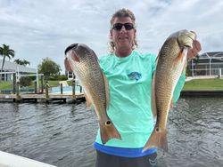 Two redfish caught in Florida, fishing tour