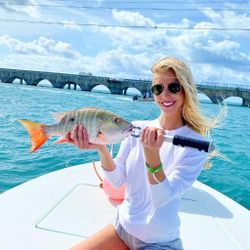 One Mutton Snapper fish caught while fishing in Islamorada