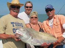 A lone redfish caught in TX
