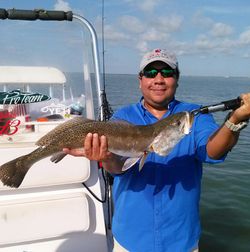 Angler with a fish in South Padre Island