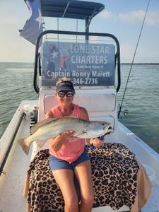 Angler fishing alone in TX