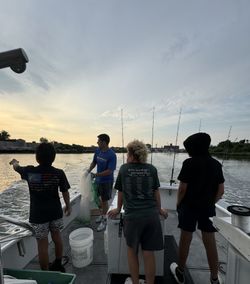 Two people fishing in New York City