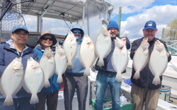 7 fishing rods in the hands of 5 people in New York City
