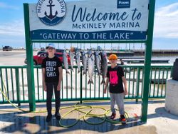 Coho Salmon and Lake Trout caught by 3 anglers in Milwaukee