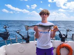 Angler with a rainbow trout fish in Milwaukee