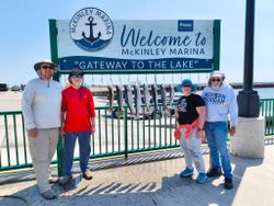 Four people fishing in Milwaukee