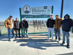 Group of 6 people enjoying a fishing trip in Milwaukee