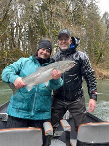 Two people fishing in Cottage Grove
