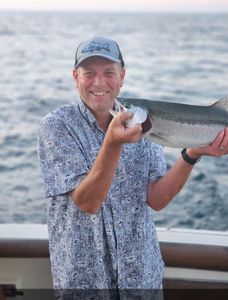 Photograph of a pink salmon caught while fishing in Sheboygan