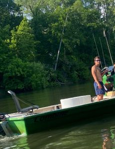 Lone angler fishing in NC