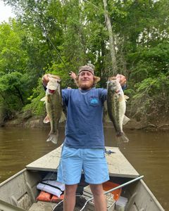Two largemouth bass caught in Weldon