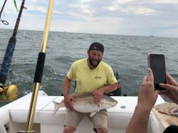 A lone angler fishing at Cape Charles