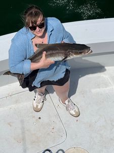 Man fishing in Cape Charles