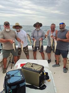 5 people fishing at Port Clinton