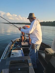 A person fishing in Wagoner