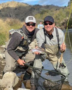 A couple fishing in California