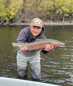 A rainbow trout caught by a fisherman in Napa