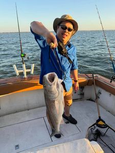 Angler fishing in MS with 1 fish