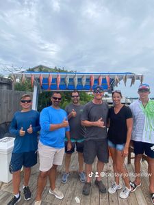 Six anglers fishing on the coast of FL