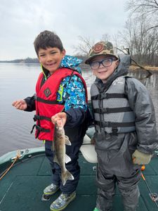 Walleye caught fishing on boat in Fort Atkinson WI