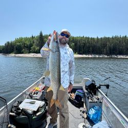 A northern pike caught while fishing in Fort Atkinson