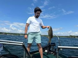 Smallmouth bass caught while fishing in Fort Atkinson