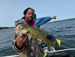 Smallmouth bass caught while fishing in Fort Atkinson