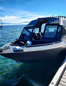 Sleek fishing boat, Pyramid Lake.