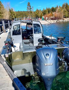 Powerful Yamaha-powered fishing boat, Pyramid Lake