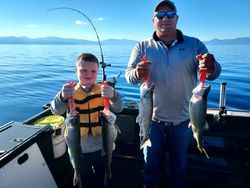 Two anglers fishing in California