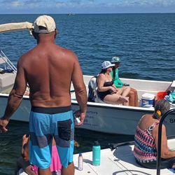 Two people on a fishing cruise in Homosassa