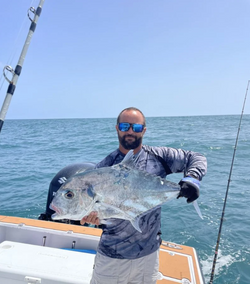 Caught a big African Pompano fish while fishing in San Juan