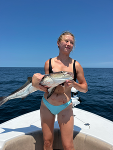 Great catch using deep sea jigging and trolling with light tackle!