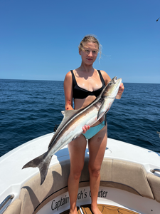 Nice cobia using deep sea jigging and light tackle off Savannah!